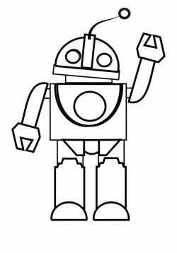 Toy Clipart Black And White - Robot Black And White ...