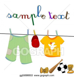 Stock Illustrations - clothes and toys. Stock Clipart ...