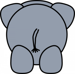 Elephant Rear Clip Clip Art at Clker.com - vector clip art online ...