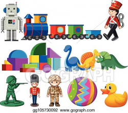 Vector Stock - A set of children toys. Clipart Illustration ...