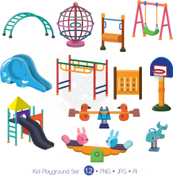 Kid Playground Set Clipart,playground clipart,kid toy ...