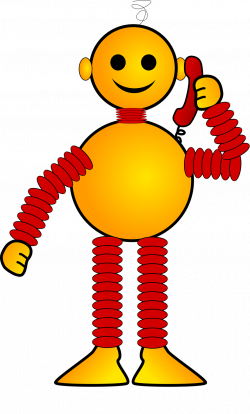 Robot | Free Stock Photo | Illustration of an orange cartoon robot ...