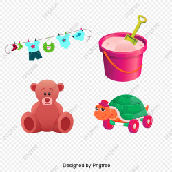 Simple Cartoon Baby Products Pattern, Baby Toys, Cute, Toy ...