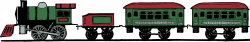 Clipart - color toy train set