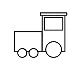 Drawing a cartoon train
