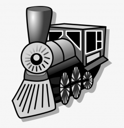 Gray Clipart Train - Train Clipart Transparent Background ...