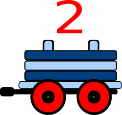 Toot Toot Train Carriage With 2 In Blue Clip Art at Clker.com ...