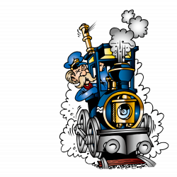 Train Railroad engineer Steam locomotive Clip art - The old driver ...