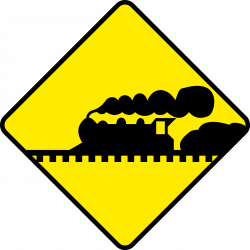 Clipart - Train Road Sign