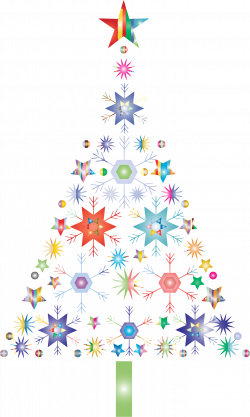 Abstract Snowflake Christmas Tree Png