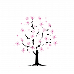 Cherry blossom Tree Clip art - Cartoon hand-painted cherry trees ...