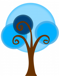 Clipart - Blue Tree