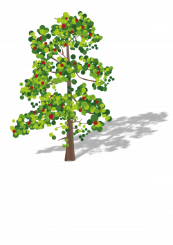 Clipart - Tree with fruits