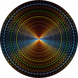 Clipart - Prismatic Spiral Tree Circle 2