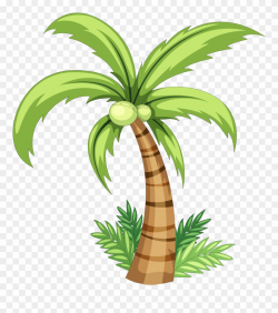 Coconut Drawing Clip Art - Simple Coconut Tree Drawing - Png ...