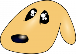 Clipart - Cute sad dog
