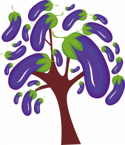Tree Cartoon Illustration - Eggplant tree 2428*2812 transprent Png ...