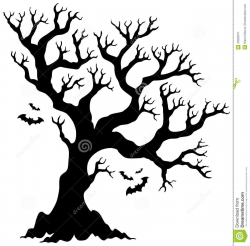 tree clipart | Haunted Library | Halloween silhouettes, Tree ...