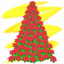 free christmas tree clipart red silhouette - Clipground