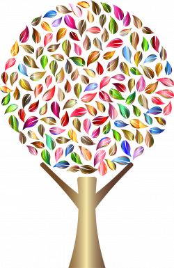 Clipart - Prismatic Abstract Tree 2 9 No Background