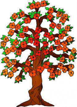 Clipart - Red Blossoms on a Tree