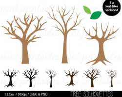 Tree Silhouette Clipart, Tree Clip Art, Trees Family Tree ...