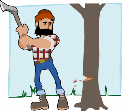 Lumberjack Forestry Continual improvement process Man - Arborist ...