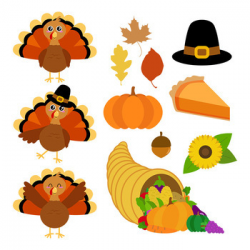 Thanksgiving Clipart, Turkey Clipart, Fall Clipart, Autumn Clipart