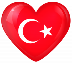 Turkey Large Heart Flag | Gallery Yopriceville - High-Quality ...