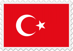 Clipart - Turkey flag stamp