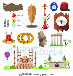 Vector Illustration - Turkey culture and traditional symbols ...