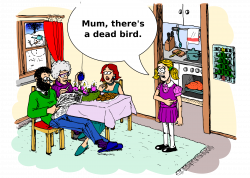 Clipart - dead bird