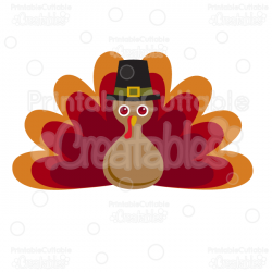 Thanksgiving Pilgrim Turkey SVG Cut File & Clipart