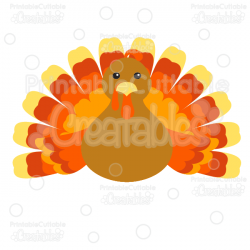 Cute Thanksgiving Turkey Free Cutting File & Clipart