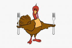 Clip Art Thanksgiving Turkey Forks - Turkey With Knife And ...
