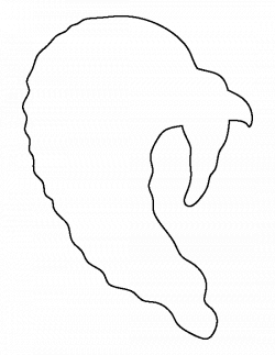 Turkey head pattern. Use the printable outline for crafts, creating ...