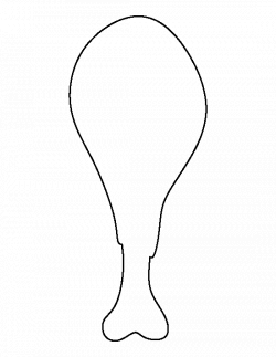 Turkey leg pattern. Use the printable outline for crafts, creating ...