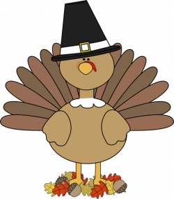 Thanksgiving Graphics | Turkey Pilgrim and Autumn Leaves ...