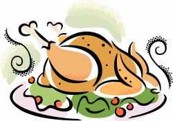 Roast Turkey Dinner - Vector Image