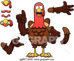 Vector Clipart - Cartoon turkey. Vector Illustration ...