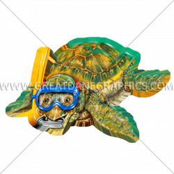 Baby Sea Turtle Snorkel | Production Ready Artwork for T-Shirt Printing