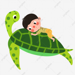 Summer Little Boy Kneeling Big Turtle, Play, Lovely, Naive ...
