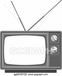 Vector Stock - Old tv - television with blank screen ...
