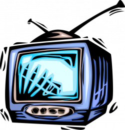 Television or TV Set Mass Medium - Vector Image