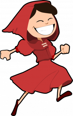 Public Domain Clip Art Image | Jumping Girl Dressed in Red | ID ...