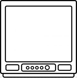 Black And White Frame clipart - Drawing, Television, Sketch ...