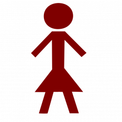 Public Domain Clip Art Image | Stick figure: female | ID ...
