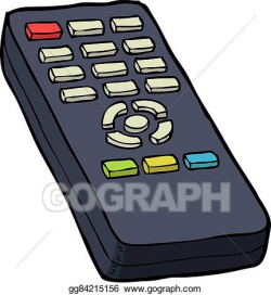 Clip Art Vector - Tv remote control. Stock EPS gg84215156 ...