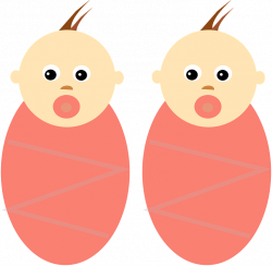 Twins clipart infant - Pencil and in color twins clipart infant