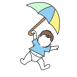Shower Invitation - Single Baby Boy with Umbrella – Mandys Moon ...